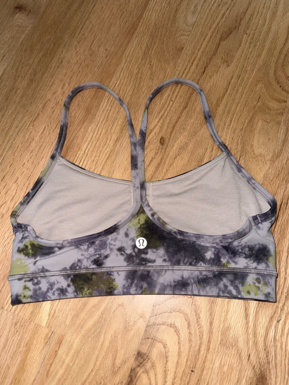 Lululemon Flow Y Nulu Bra *Light Support, A–C Cups Tie Dye Mauve Grey Multi 6